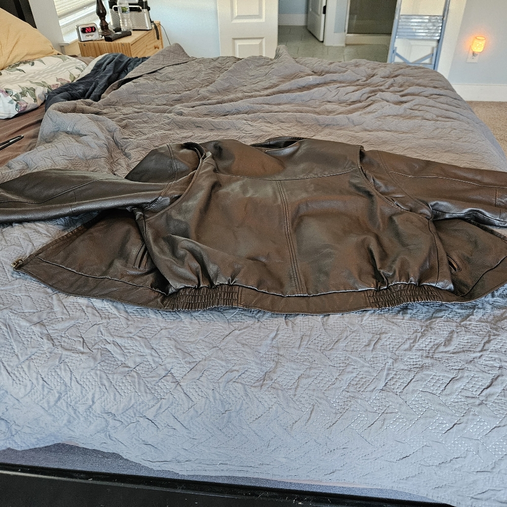 Leather Bomber jacket small